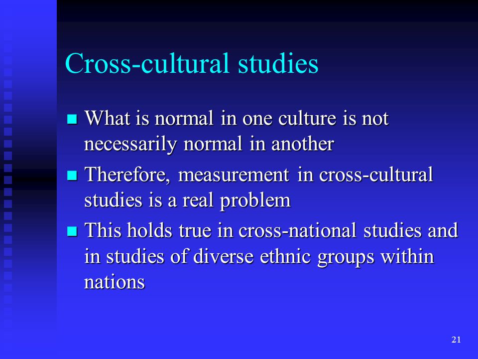 Cross-cultural studies