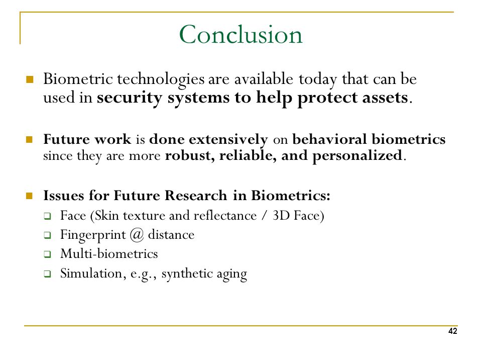 Pdf Biometric Security Systems