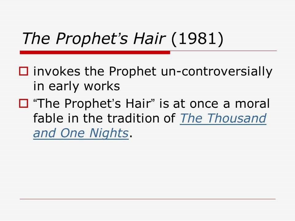 the prophets hair sparknotes