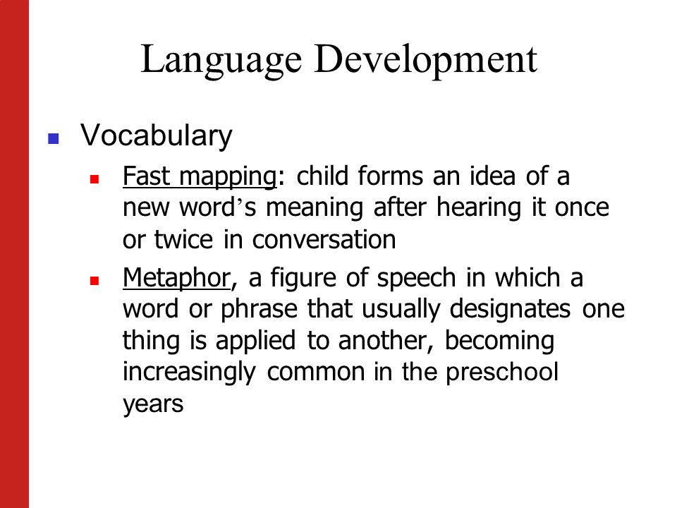 Fast Mapping Language Development Early Childhood: Cognitive Development - Ppt Video Online Download