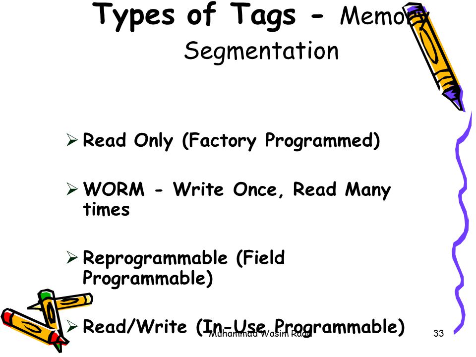 Types of Tags - Memory Segmentation