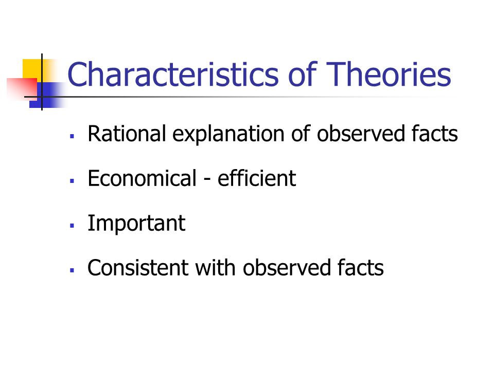 Characteristics of Theories