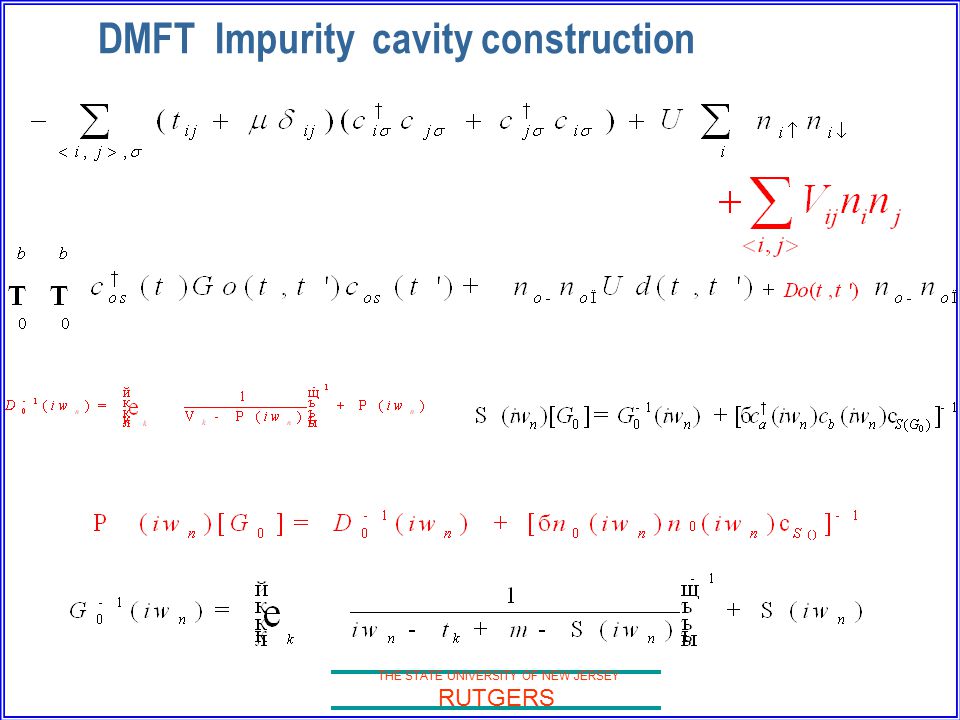 DMFT Impurity cavity construction