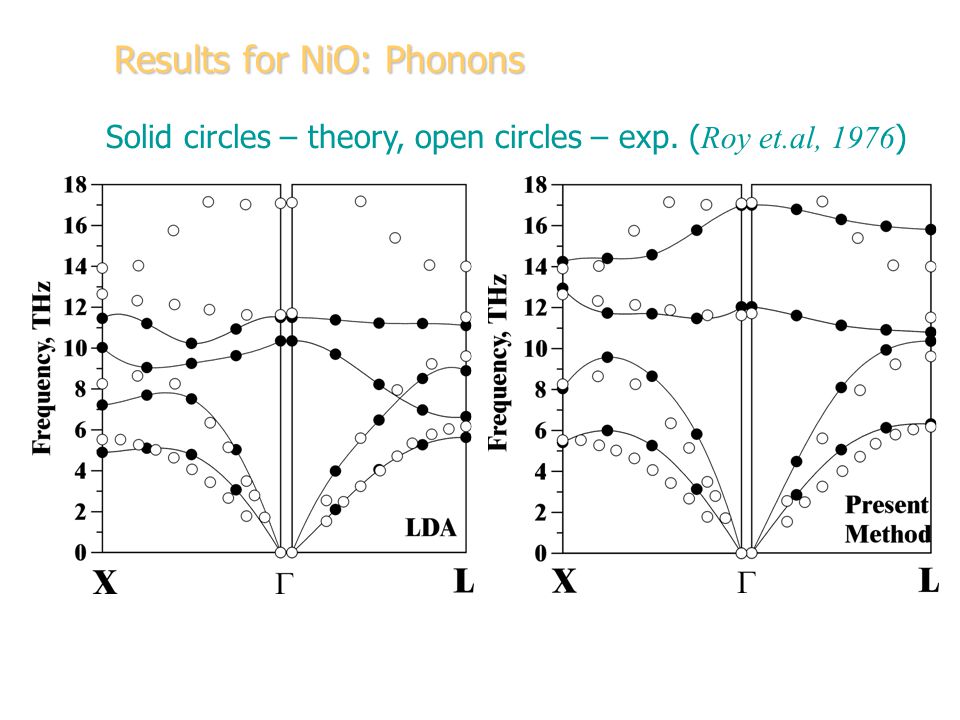 Results for NiO: Phonons
