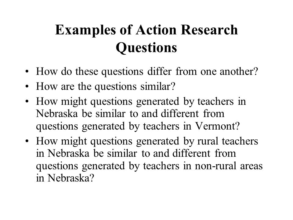 examples of action research papers