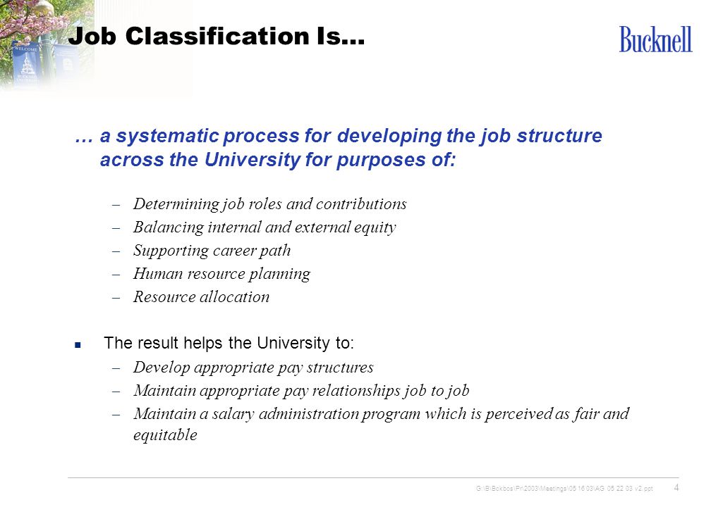 Job Classification Is…