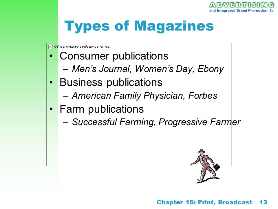 Types of Magazines Consumer publications Business publications