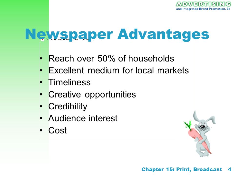 Newspaper Advantages Reach over 50% of households