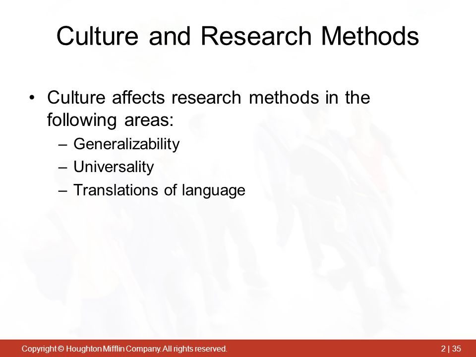 Culture and Research Methods