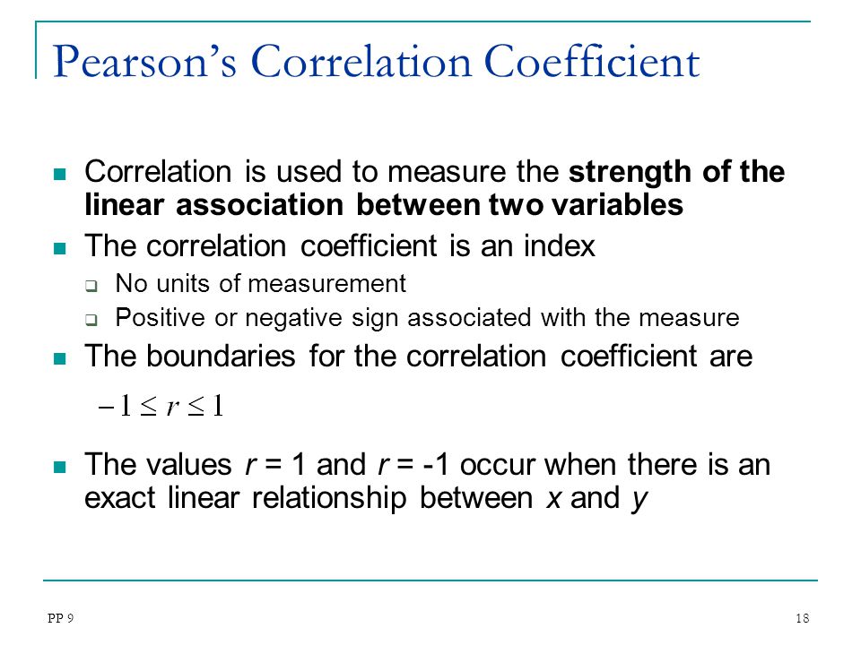 Pearson’s Correlation Coefficient