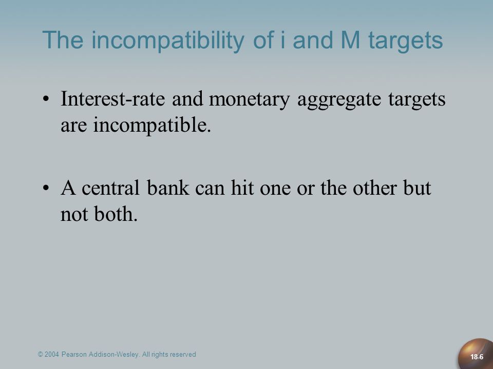 The incompatibility of i and M targets