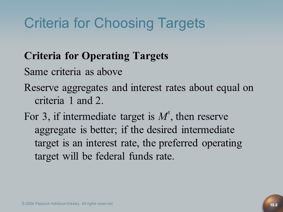 Criteria for Choosing Targets