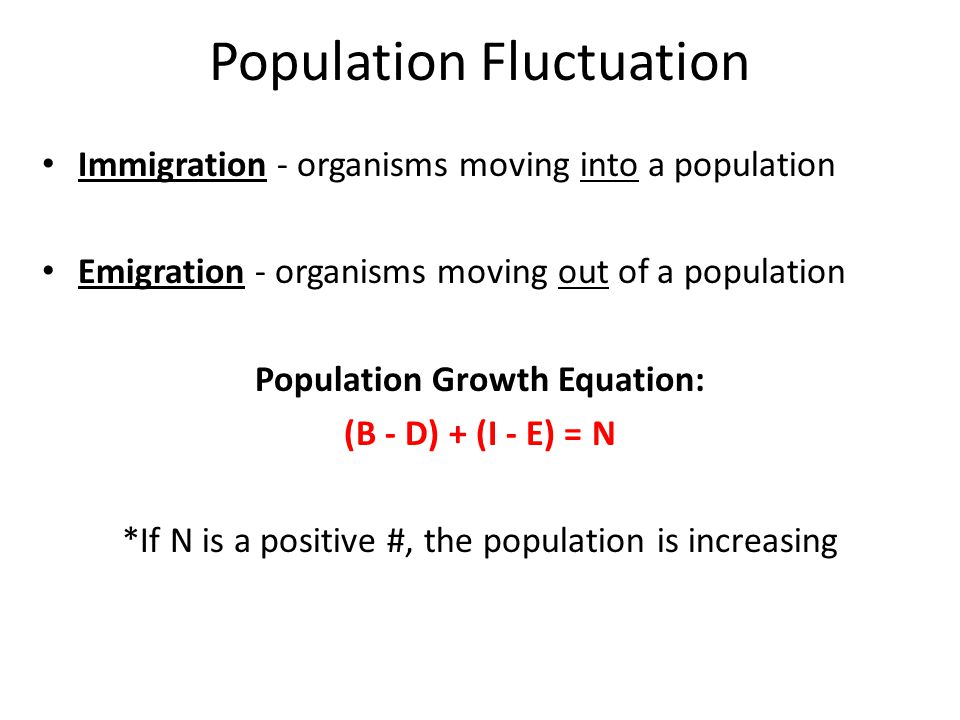 Population Fluctuation