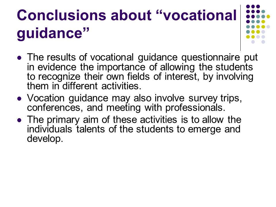 importance of vocational guidance