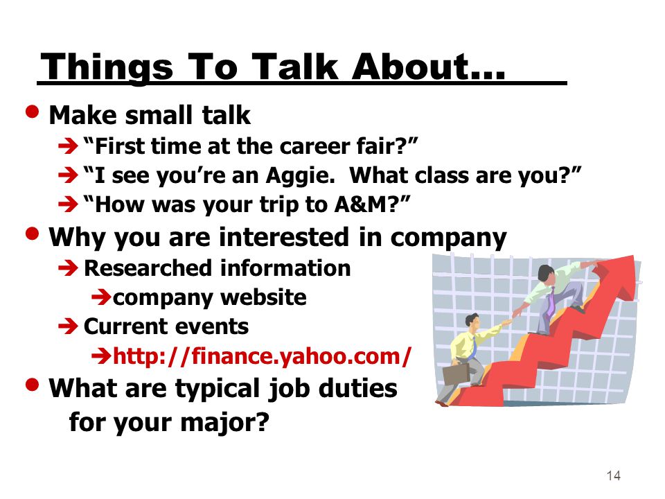 Things To Talk About... Make small talk
