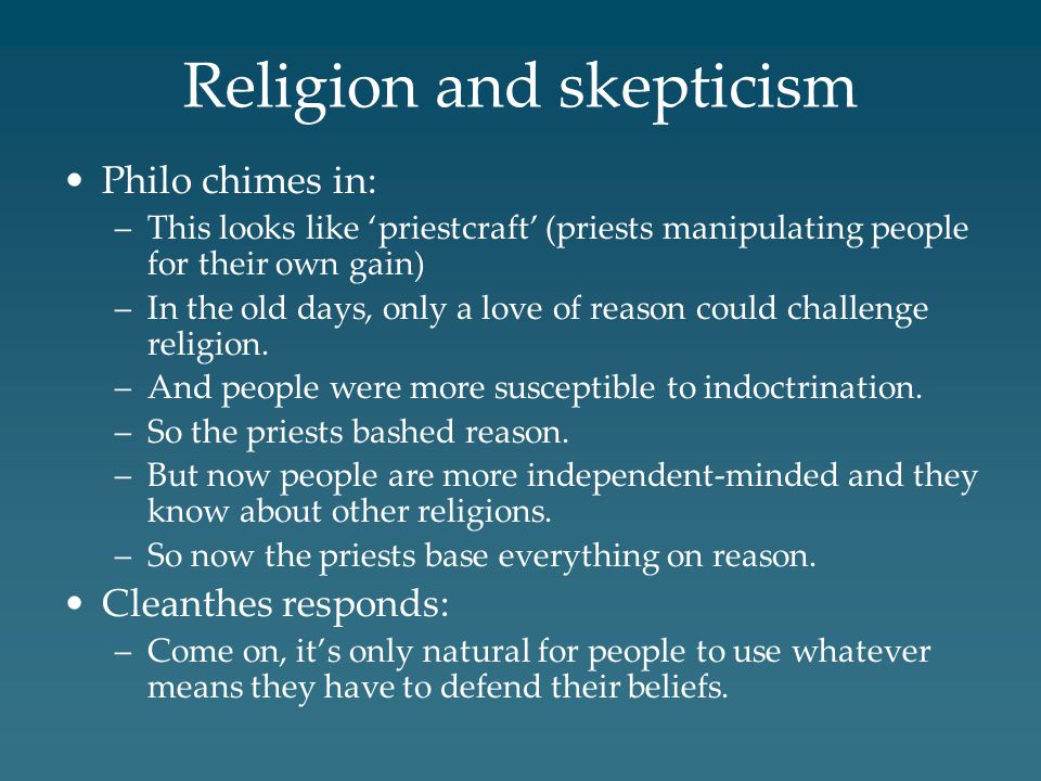 Religion and skepticism