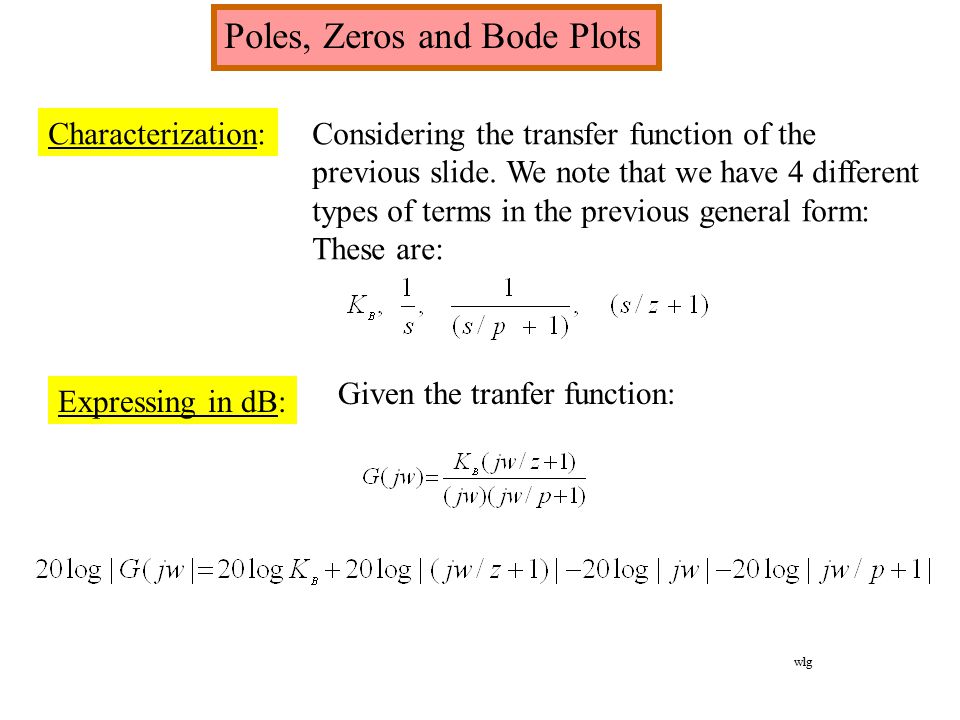 Poles and Zeros and Transfer Functions - ppt download