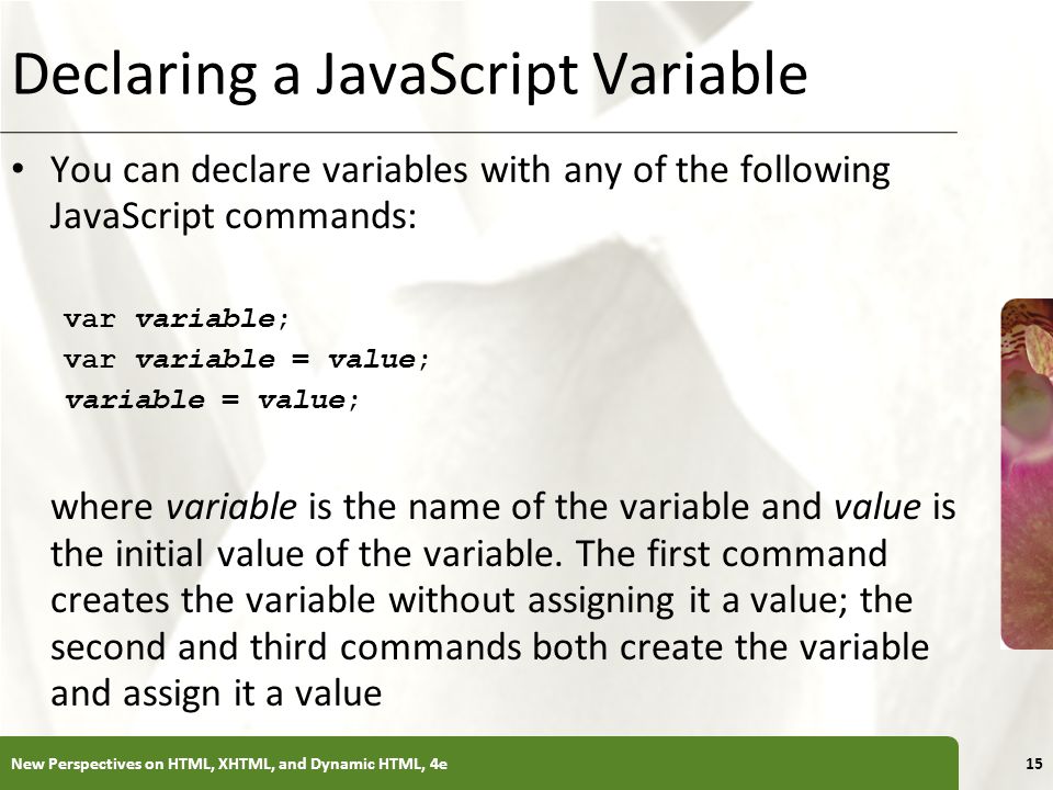 Declaring a JavaScript Variable