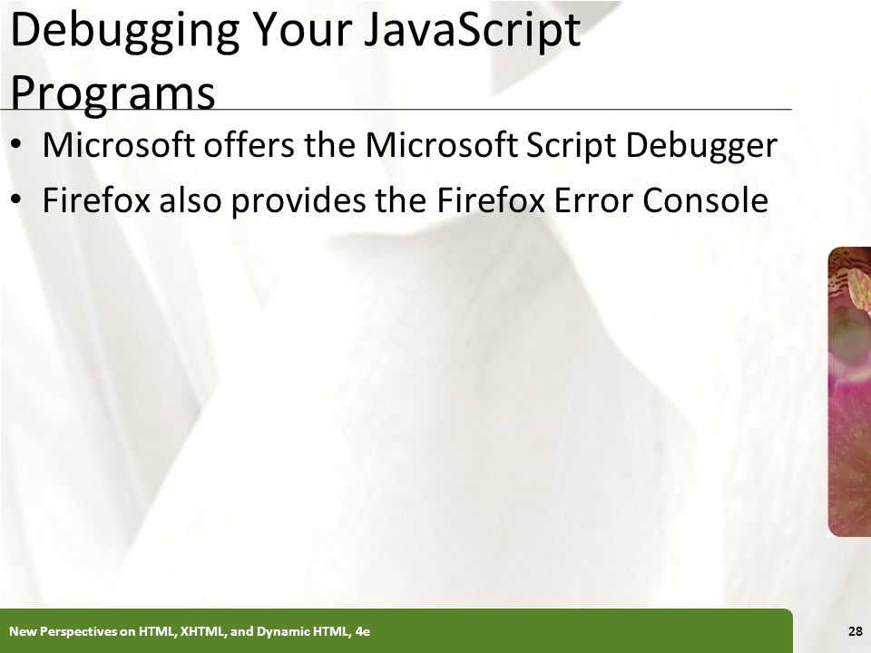 Debugging Your JavaScript Programs