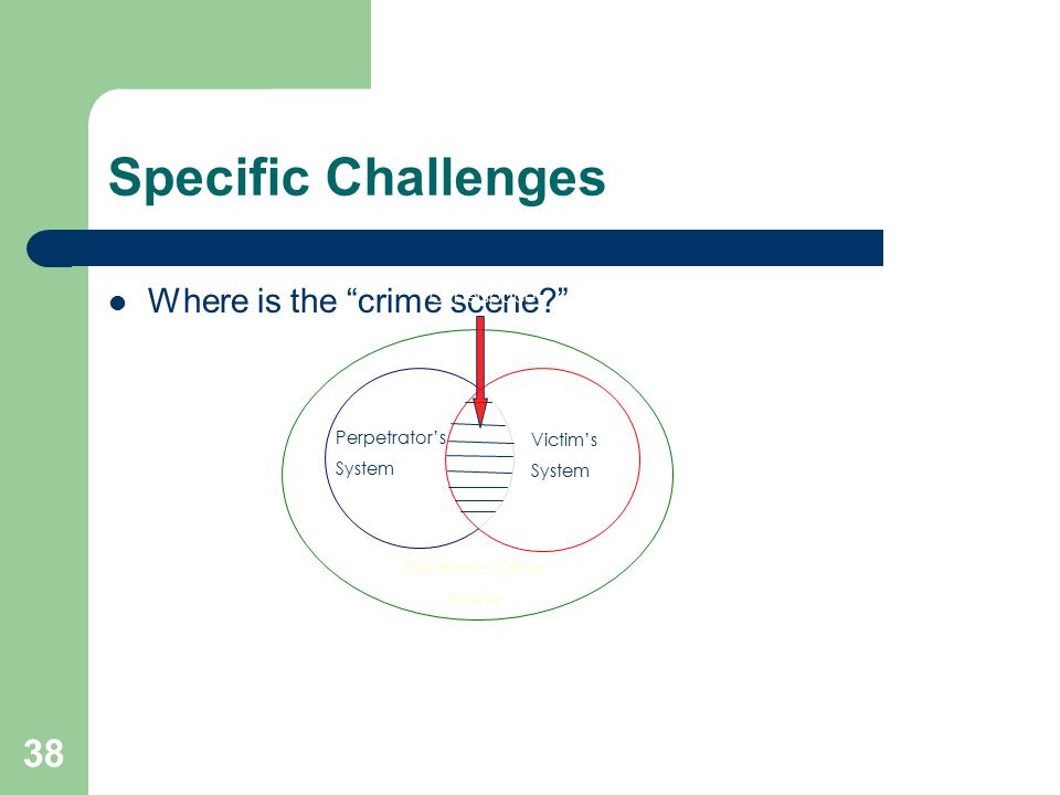 Specific Challenges Where is the crime scene Cyberspace