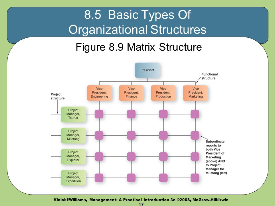 8.5 Basic Types Of Organizational Structures