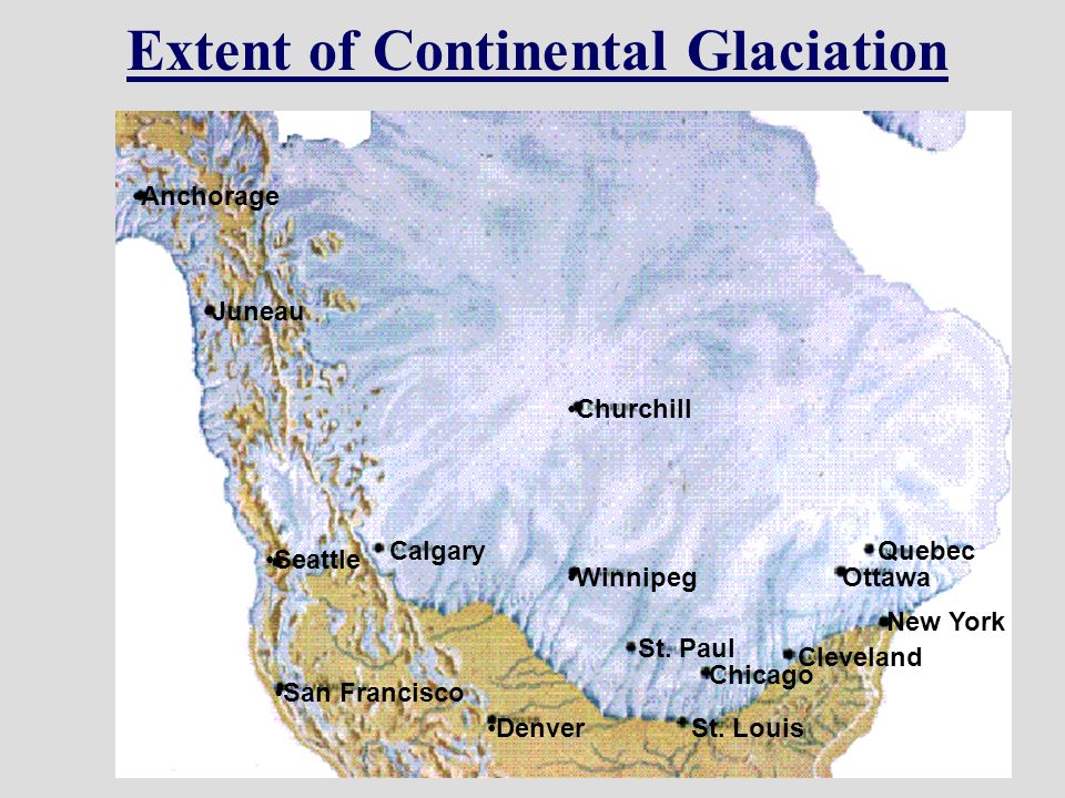 Image result for continental glacier that covered north america
