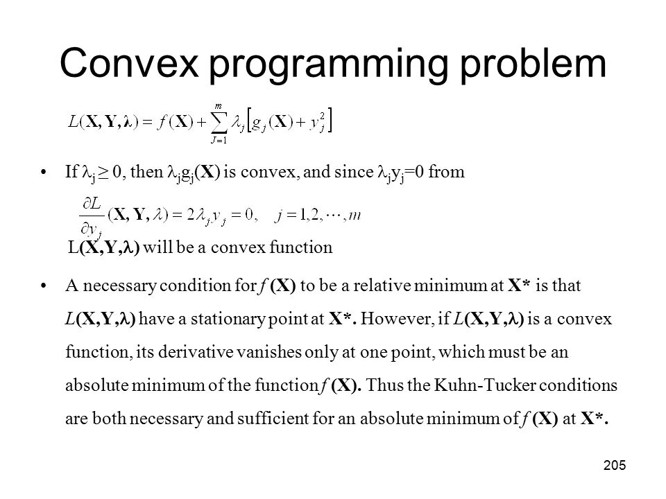 Convex programming problem