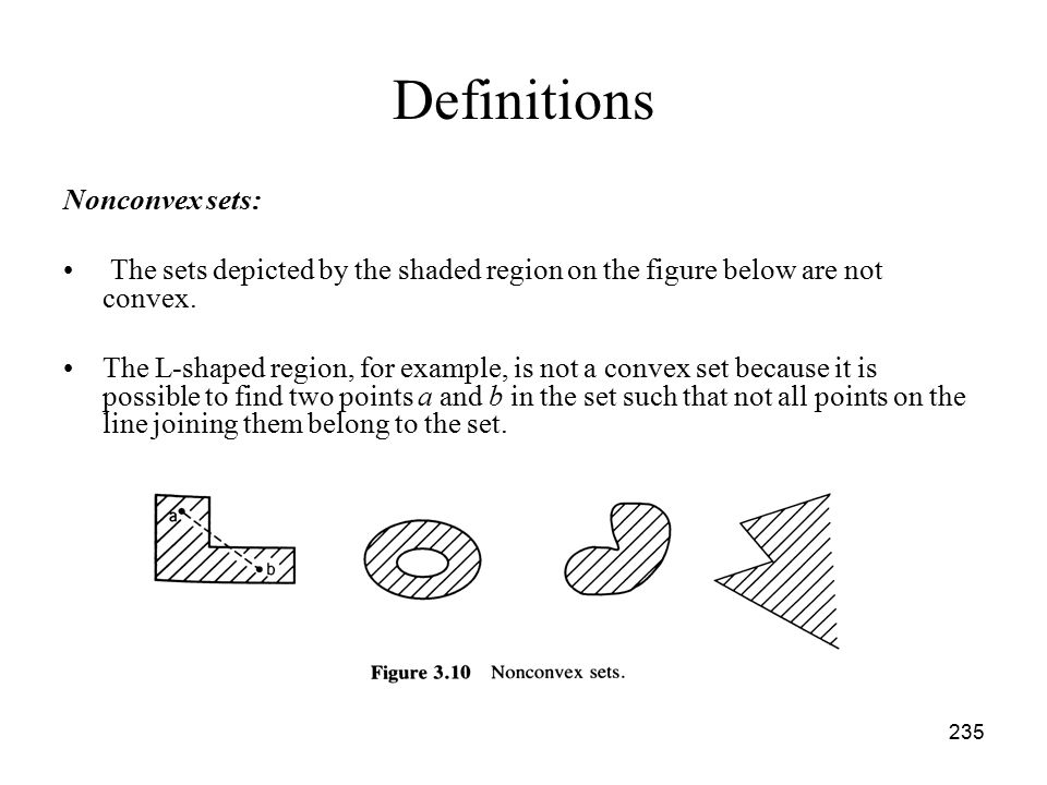 Definitions Nonconvex sets: