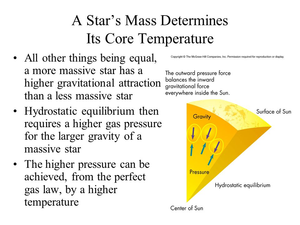 A Star’s Mass Determines Its Core Temperature