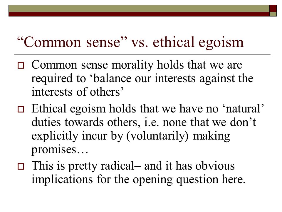ethical egoism