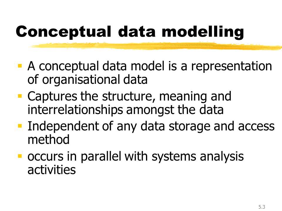 Conceptual data modelling