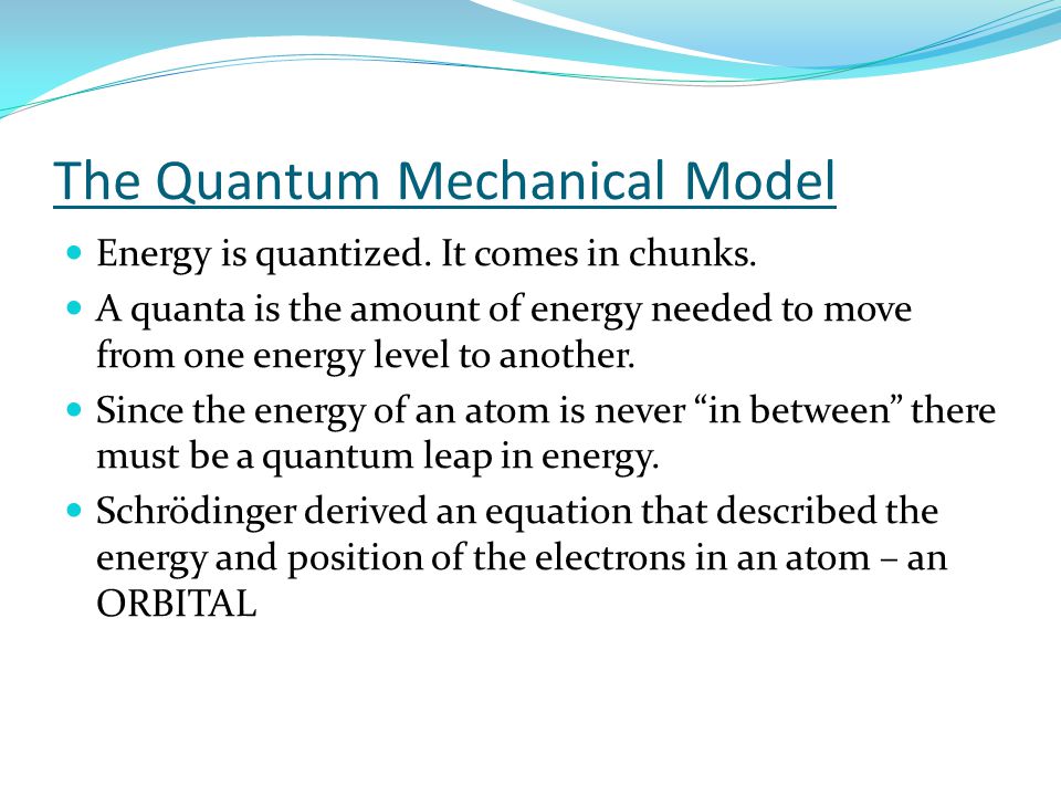The Quantum Mechanical Model