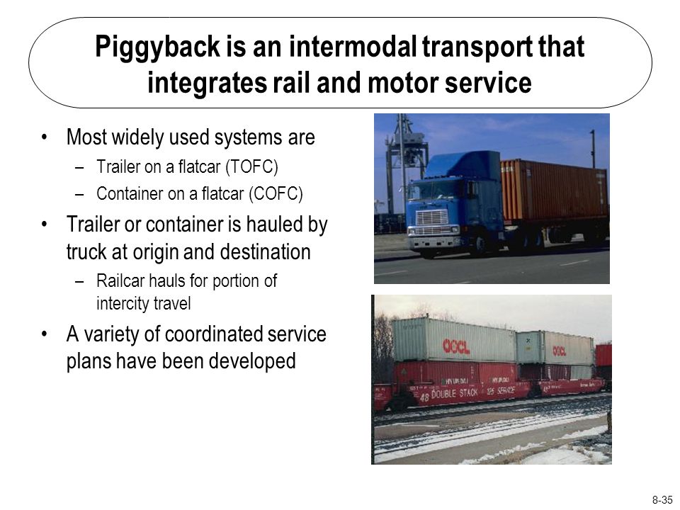 Piggyback (TOFC) and Doublestack (COFC) Train Cars