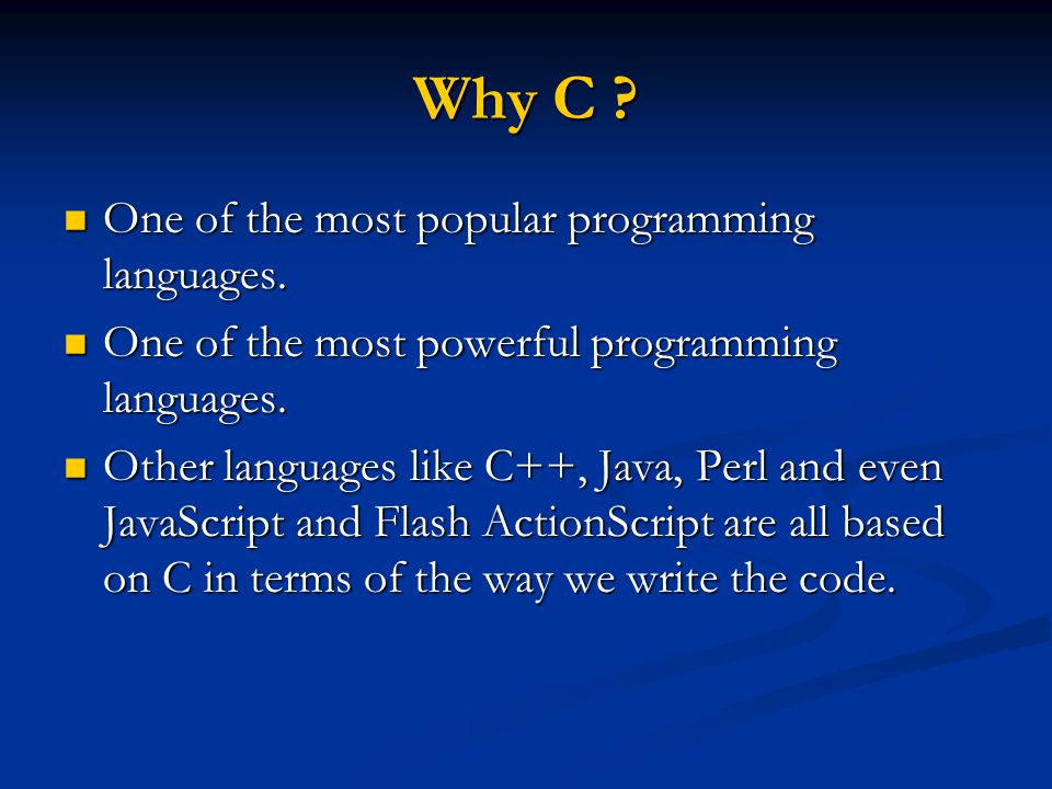 Origin of C, the world's most powerful programming language!