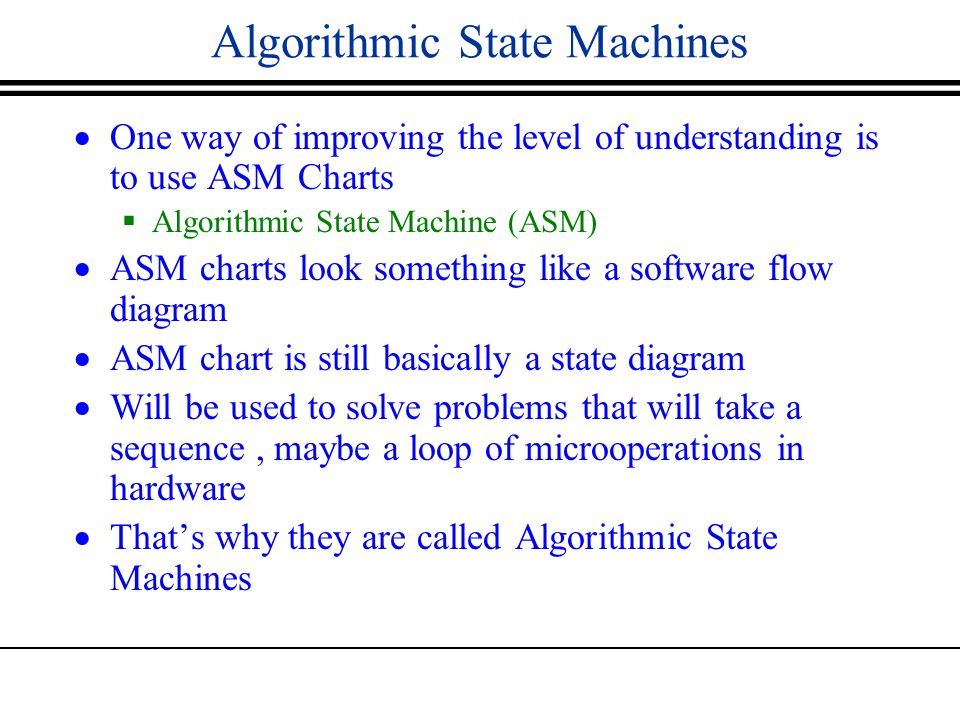 Algorithmic State Machine Chart