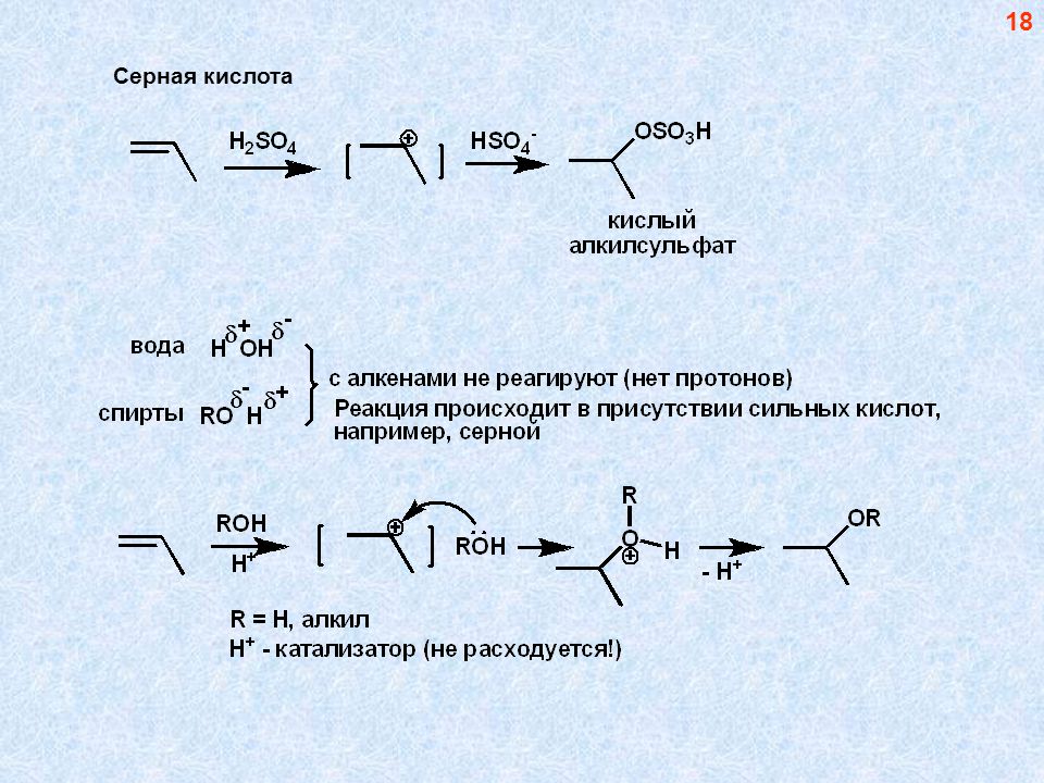 Взаимодействие этанола и серной кислоты. Этанол с катализатором серной кислоты. Катализ серной кислотой. Реакция спирта с серной кислотой. Реакция алкенов с серной кислотой.