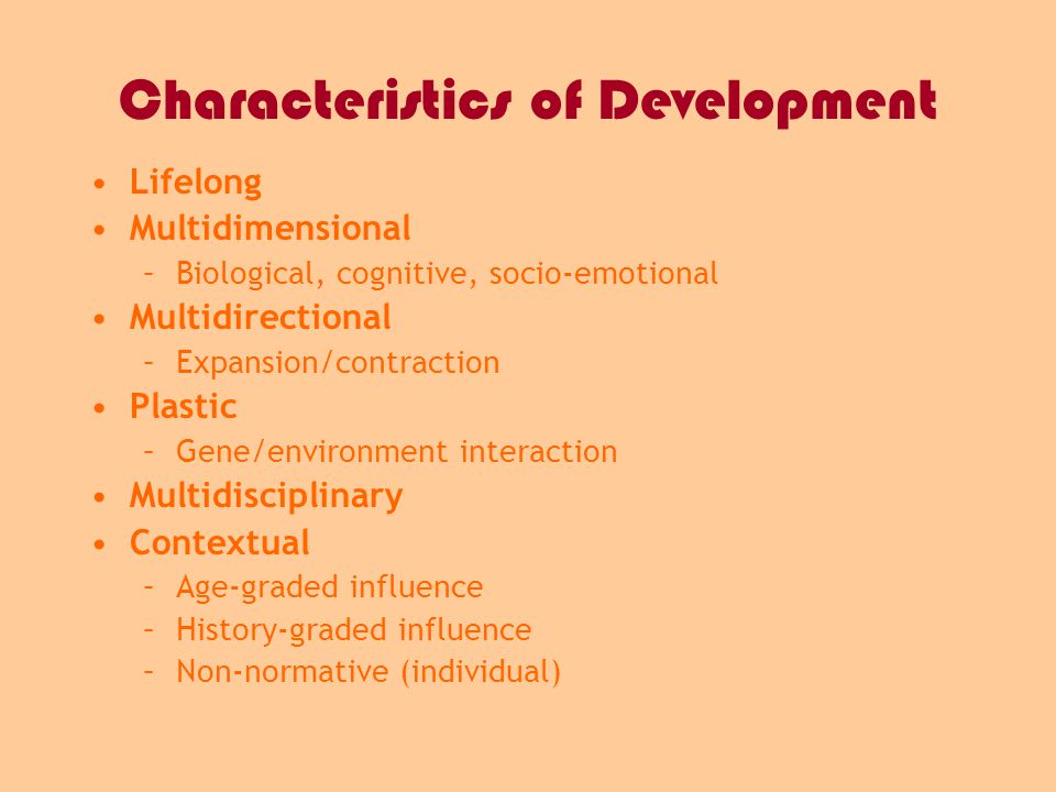 characteristics of development in psychology