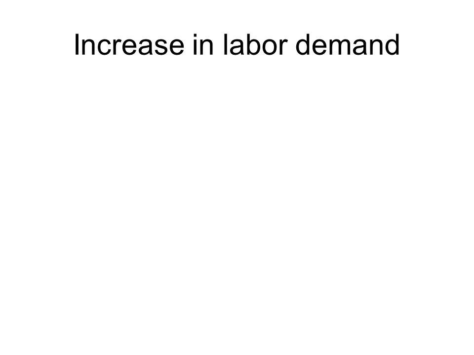 Increase in labor demand