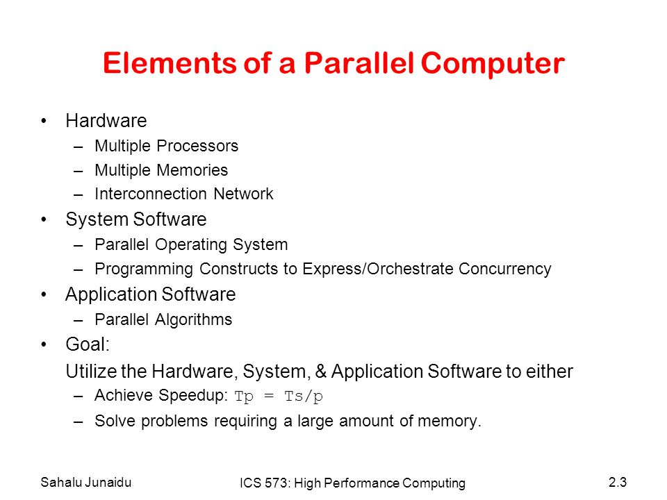 parallel processing operating system