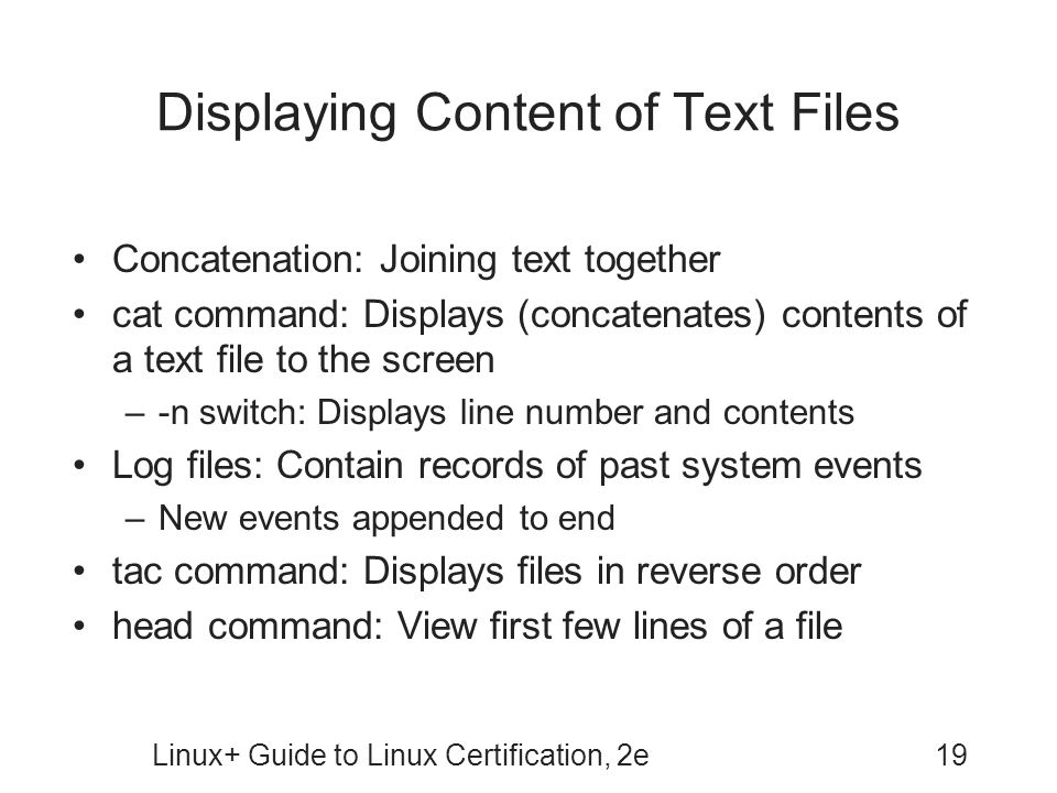 Displaying Content of Text Files
