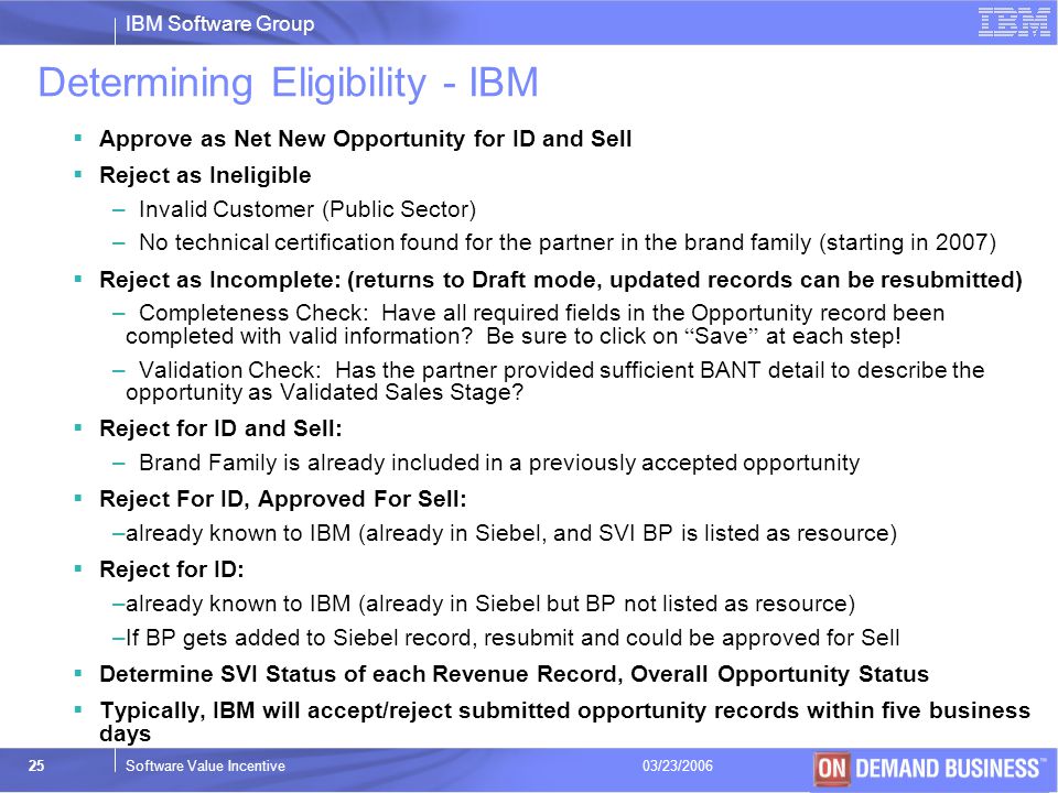 Determining Eligibility - IBM