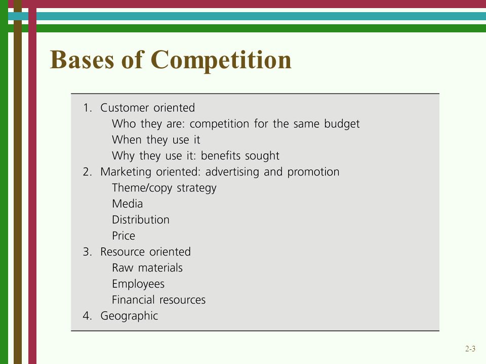 Bases of Competition