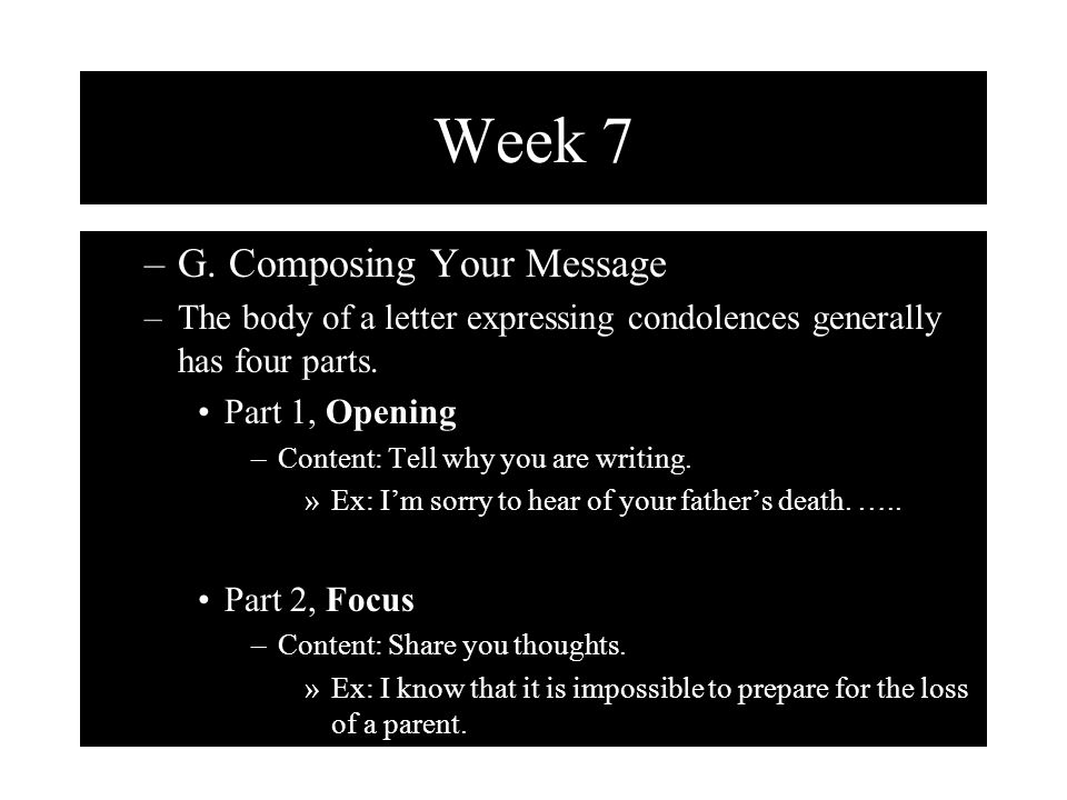 Week 7 G. Composing Your Message