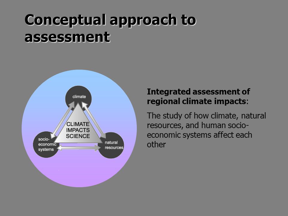 Conceptual approach to assessment