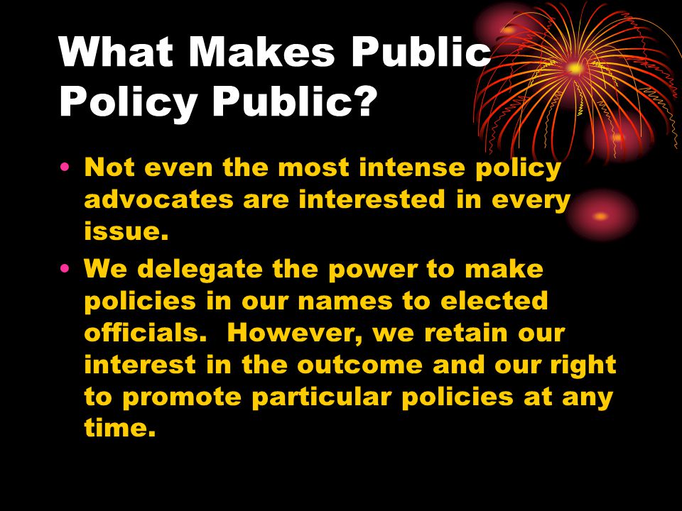 What Makes Public Policy Public