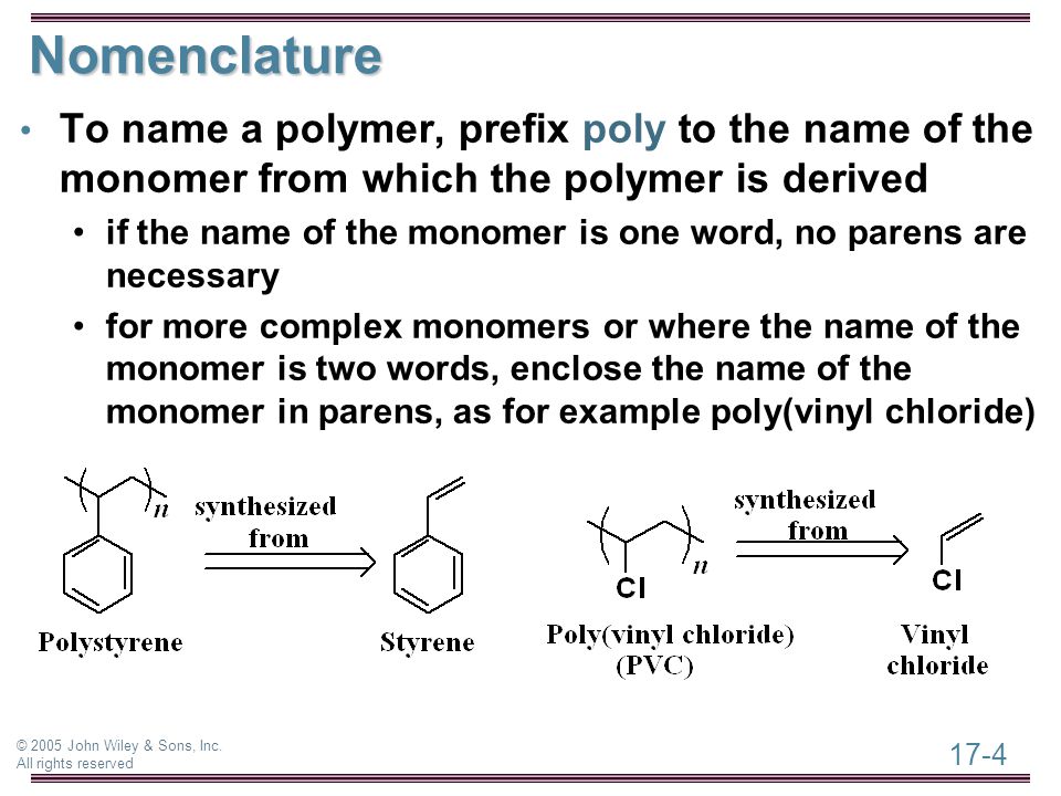 Chapter 17 Organic Polymer Chemistry Ppt Video Online Download