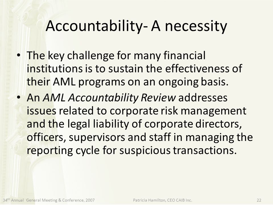 Accountability- A necessity