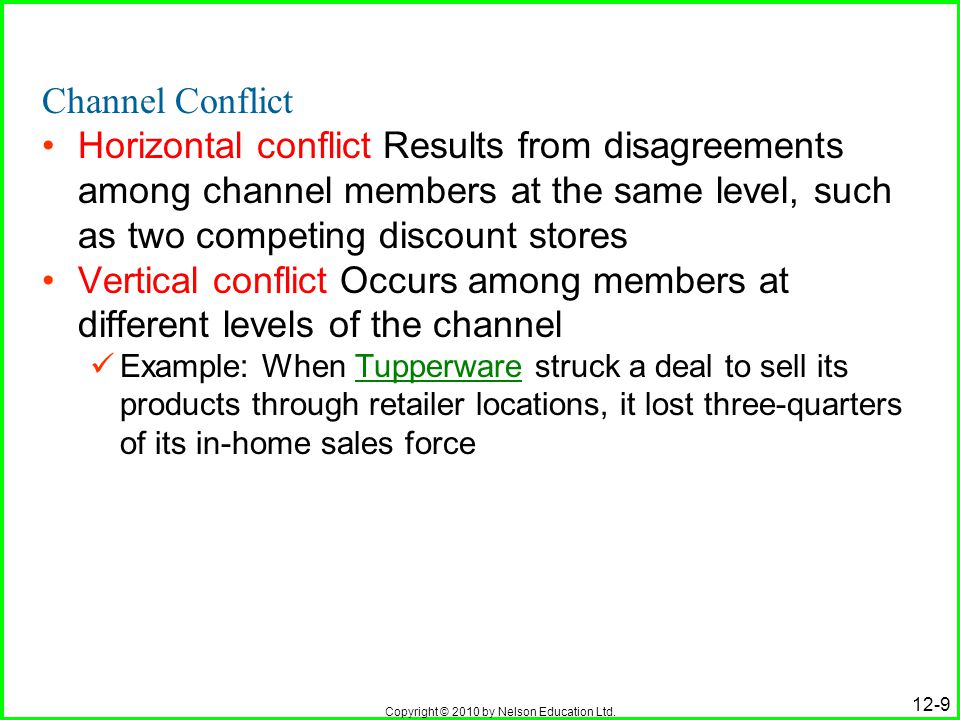 horizontal conflict example