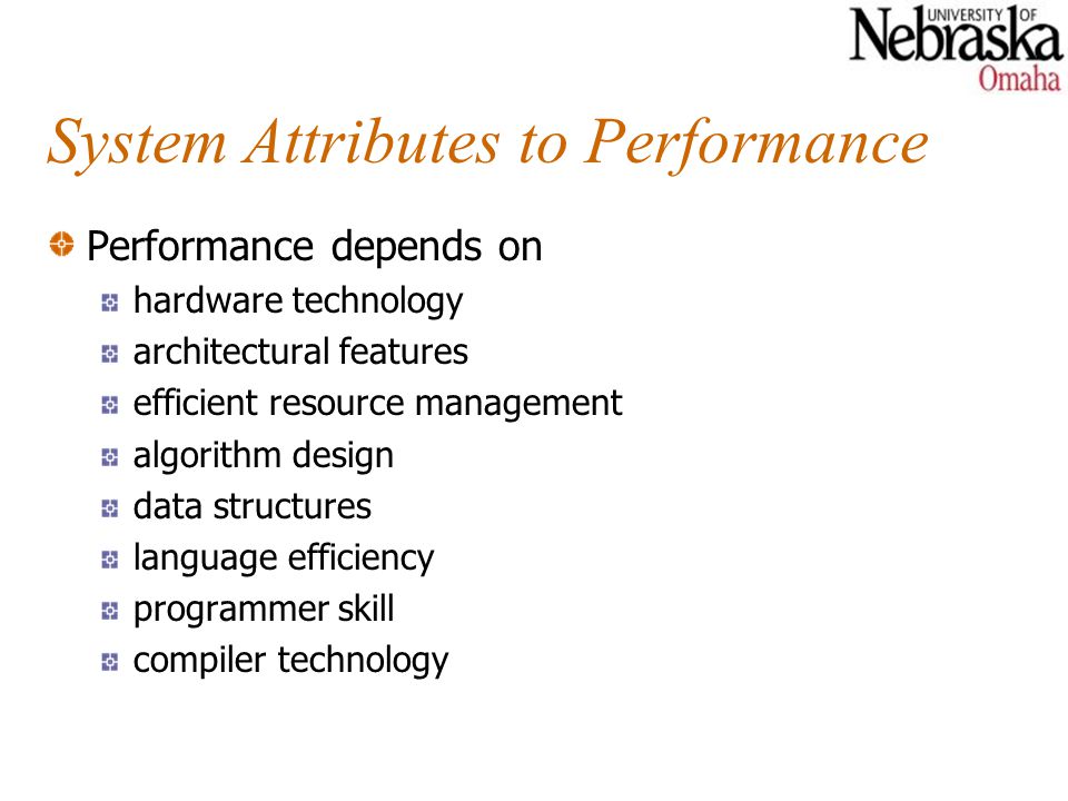 System Attributes to Performance
