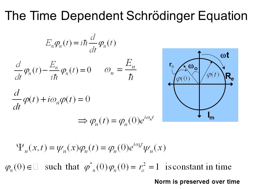 The Time Dependent Schrödinger Equation